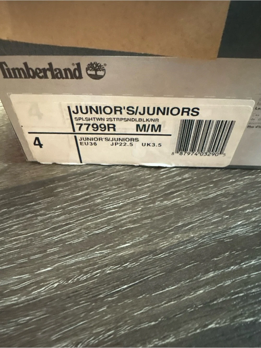 Timberland Kids Black Adjustable Strap Sandals